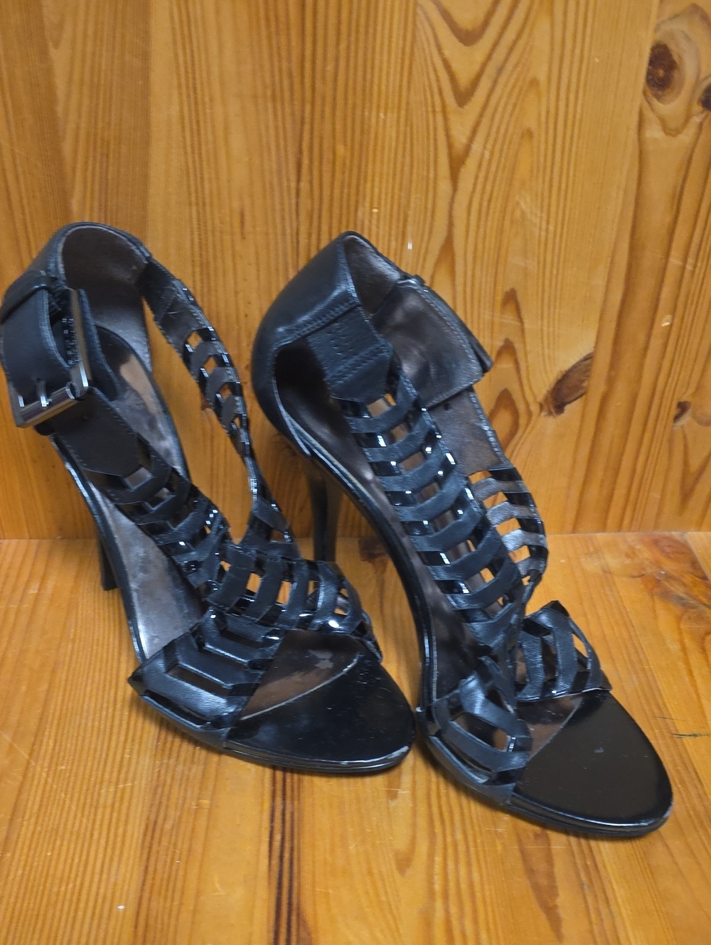 Guess Black Strappy Gladiator High Heels